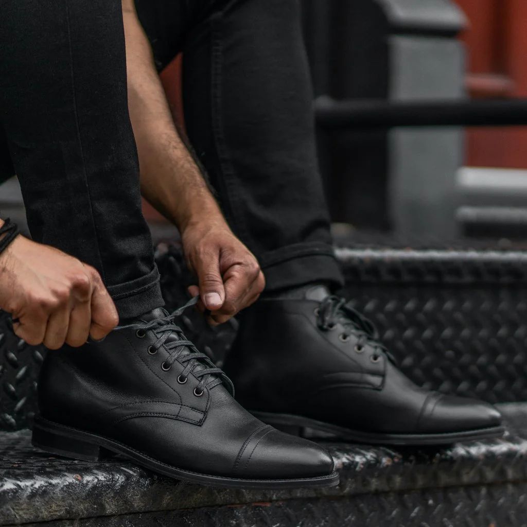 Cadet Cap-Toe Boot — Black